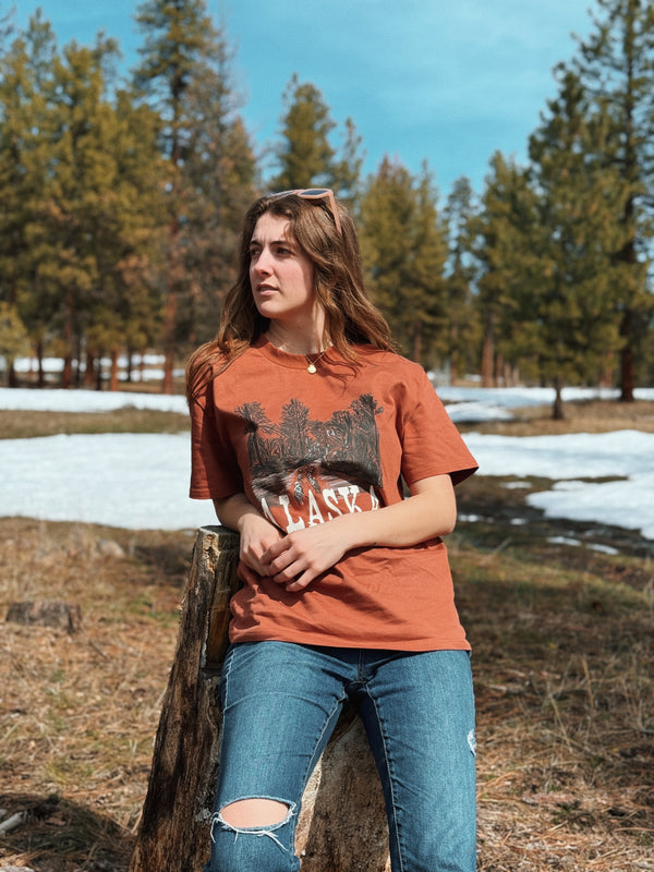 Alaska Wild Men's Heavy Oversized Tee - Where the Wild Runs Free