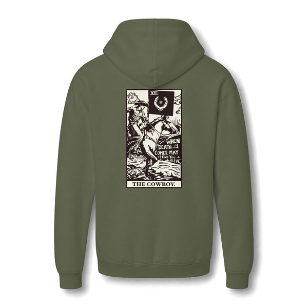 The Cowboy Tarot | Death Card Western Graphic Hoodie Sweatshirt