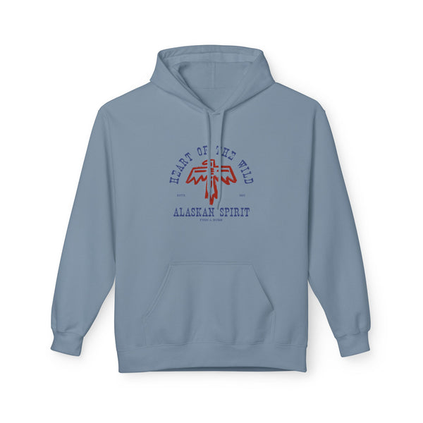 Alaskan Thunderbird Spirit Fleece Hoodie - Heart of the Wild