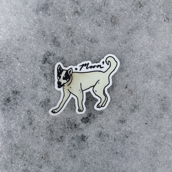 Moon the Sled Dog Sticker