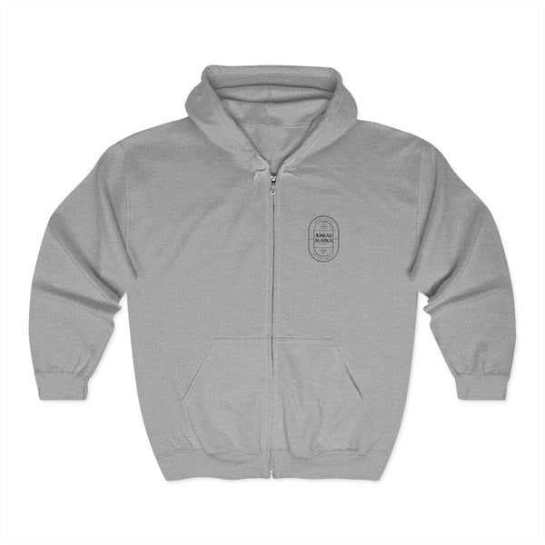 Juneau Alaska Keep your Heart Wild Zip Hooded Sweatshirt