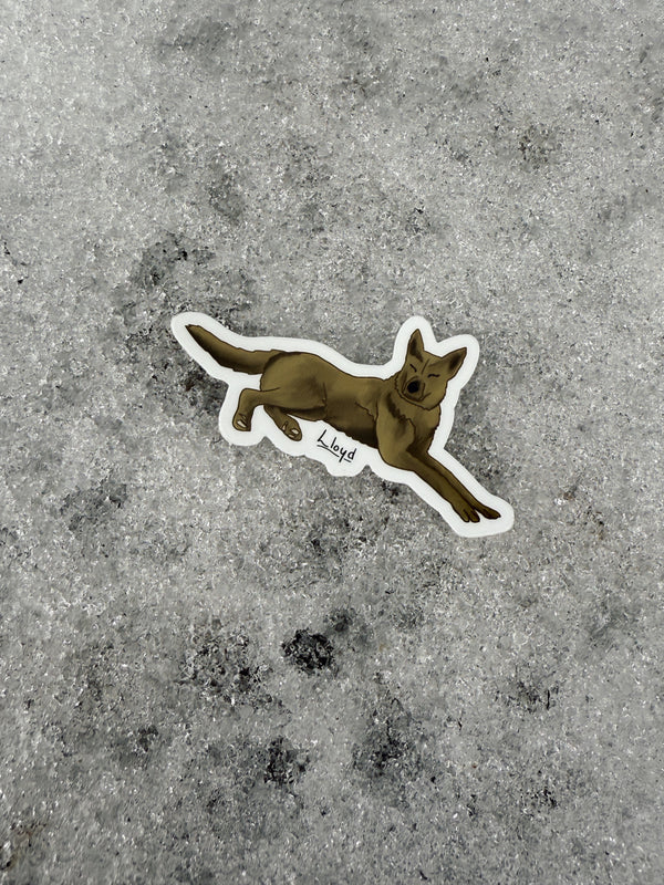 Lloyd the Sled Dog Sticker