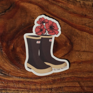 Alaskan boot sticker inspired by xtratuffs