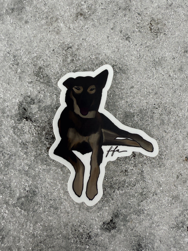 Fifa the Sled Dog Sticker