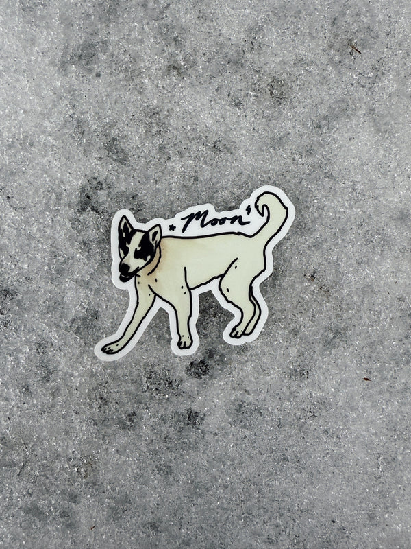 Moon the Sled Dog Sticker